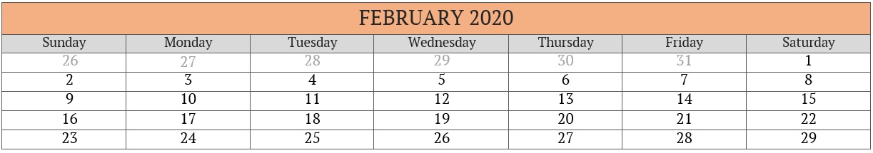 February 2020 Compliances Due Date