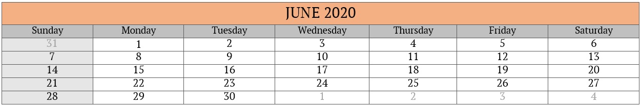 June 2020 Compliances Due Date