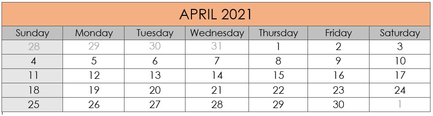 April 2021 Compliances Due Date