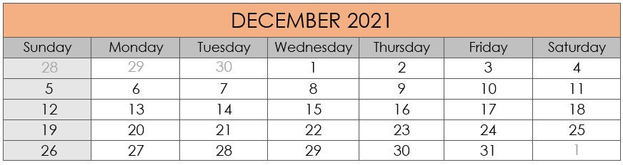 December 2021 Compliances Due Date